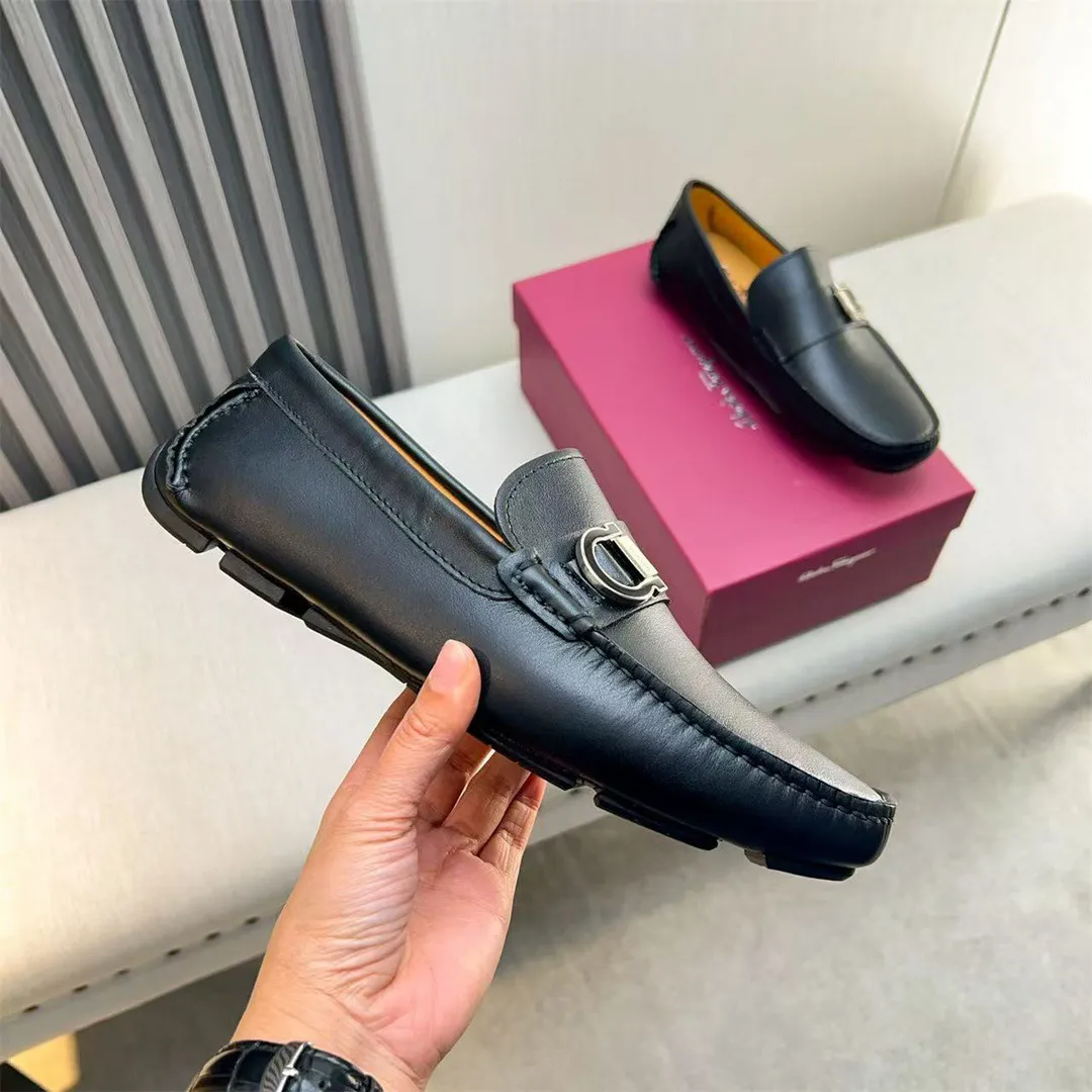 Men's shoes 💰560 Ferragamo new high-end quality 🔥 black cowhide ➕ cowhide lining size 38-45